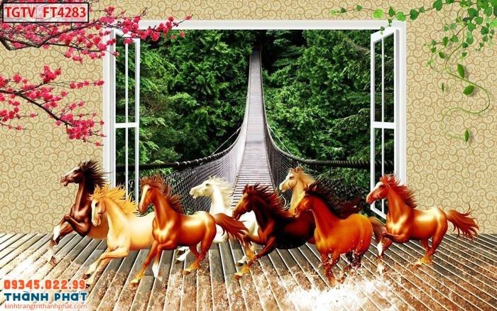 Tranh Kính 3d Ngựa